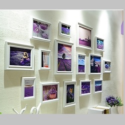Bộ khung ảnh treo tường lavender 